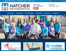 Tablet Screenshot of hatcherorthodontics.com